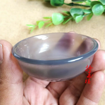 China handmade jade carving Kung Fu teacup tea bowl pure natural agate tea bowl