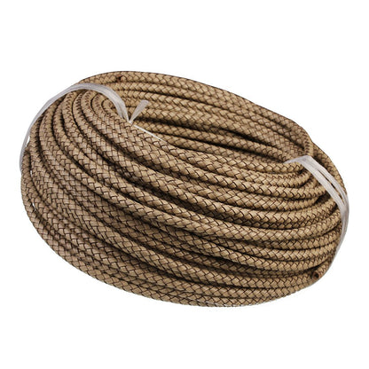 Bolo Tie Leather Rope 4mm DIY Hand-Woven Bracelet Necklace Material 10 Meter Set