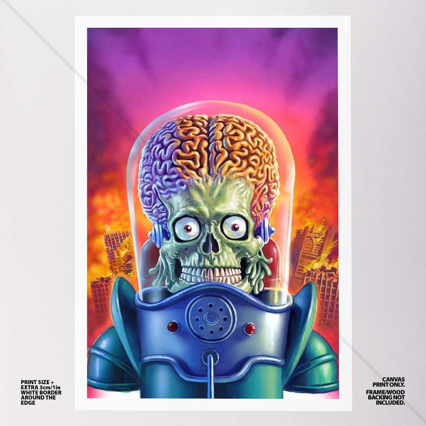 Mars Attacks Poster Silk or Canvas Movie Print