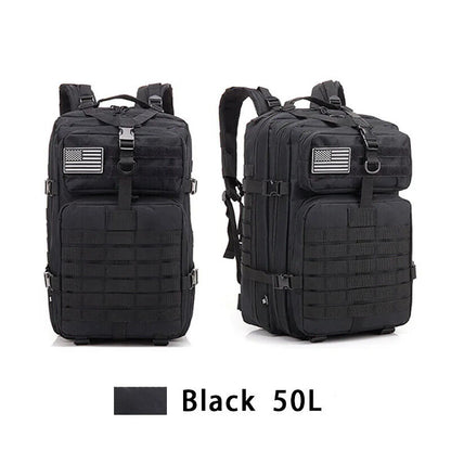 Men's Tactical Backpack 50L Outdoor Bug Rucksack Hiking Camping Hunting Bag