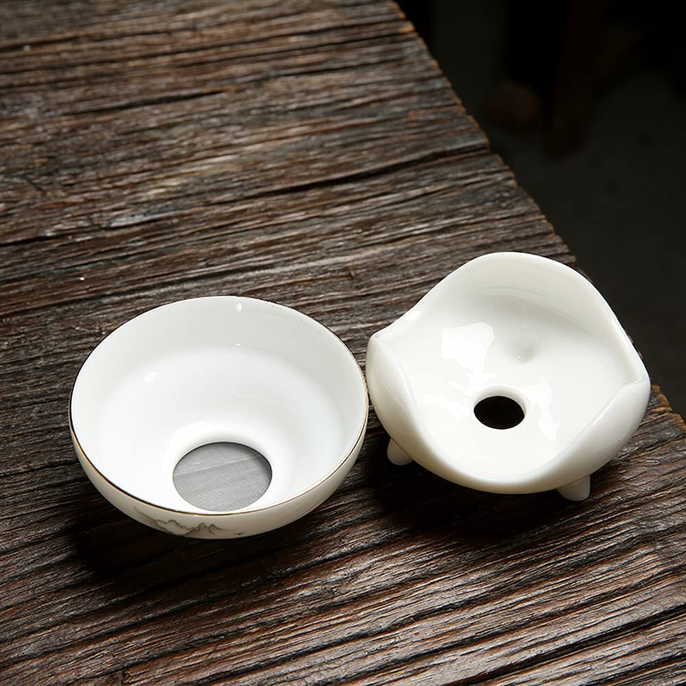 Tea Filter Porcelain Tea Set Kung Fu Household Tea Strainer Tea