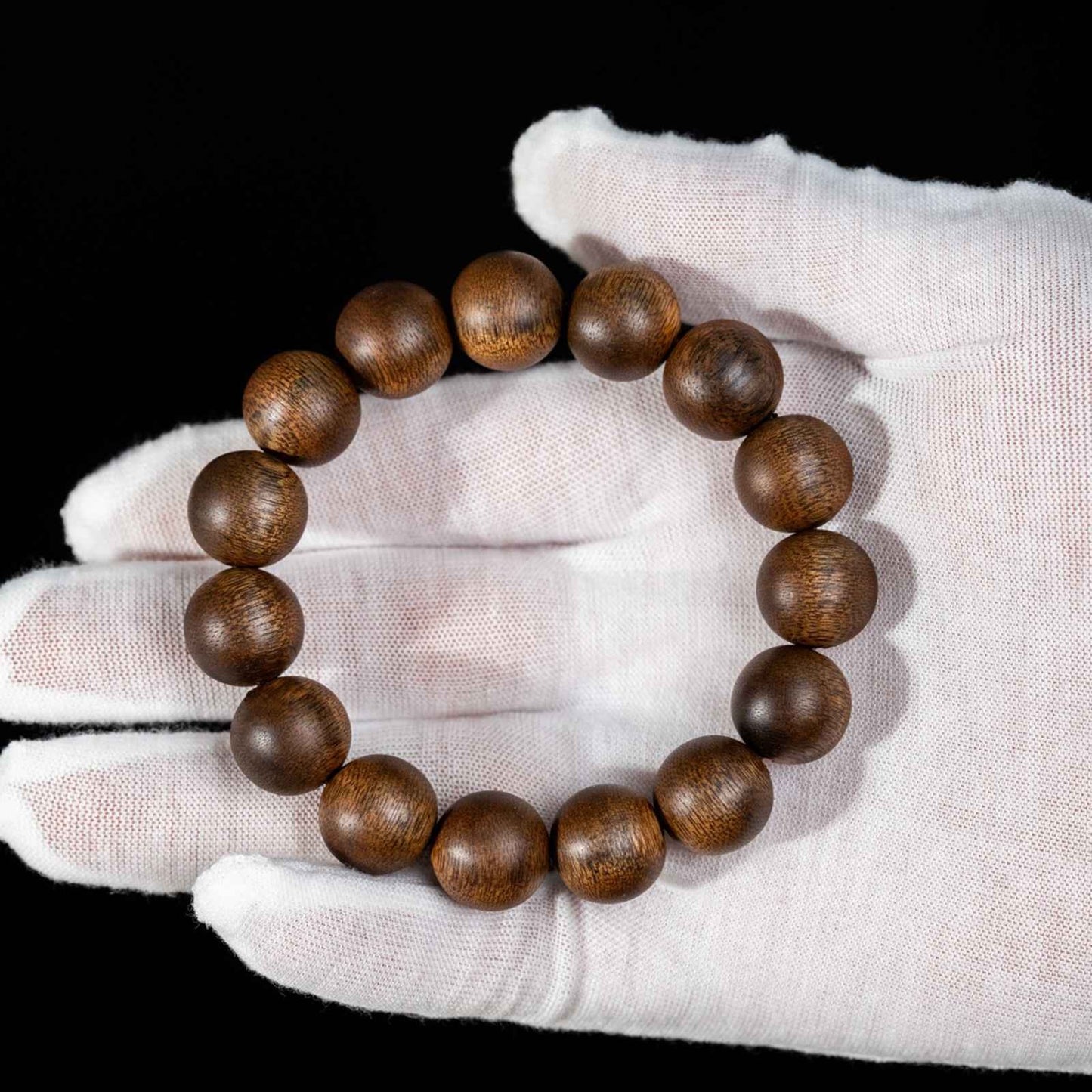 16mm Chinese Natural Eaglewood Handmade Exquisite Bracelets 31247