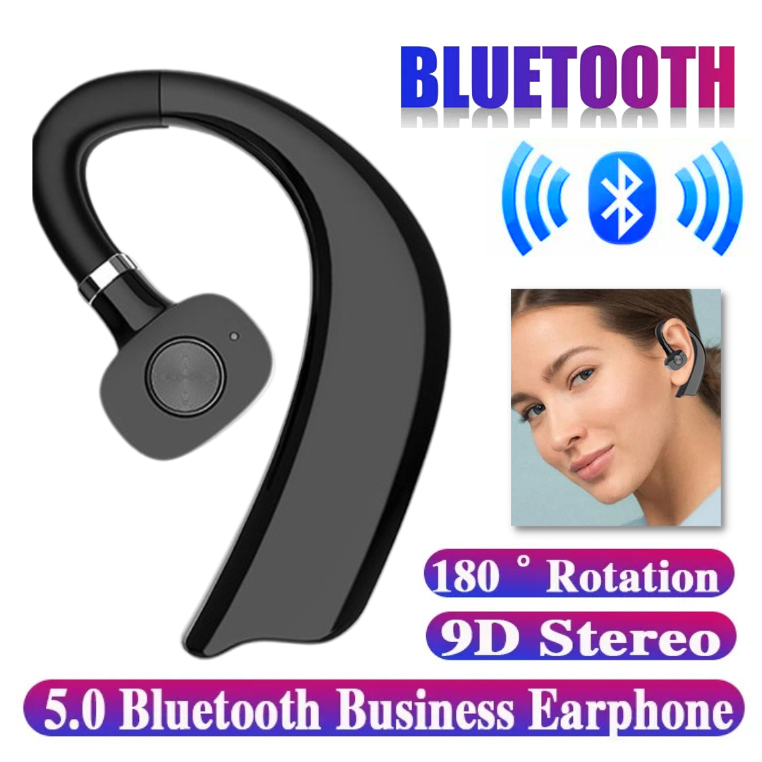 Trucker Wireless Headset Bluetooth 5.1 Earpiece Dual Mic Earbud Noise Cancelling