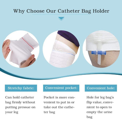 2Pcs Catheter Leg Bag Holder Fabric Catheter Sleeves Urine Leg Bag Holder Unisex