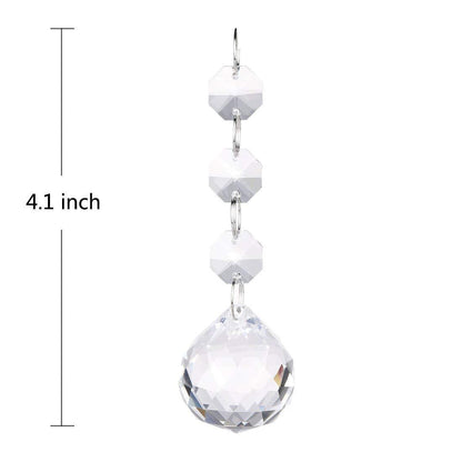 10 Clear Crystal Ball Pendant Chandelier Prisms Hanging Drops Light Replacement