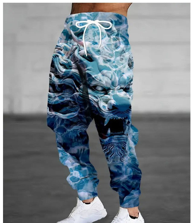 Autumn New Men's Casual Pants, Sweatpants 3D Digital Printing trend