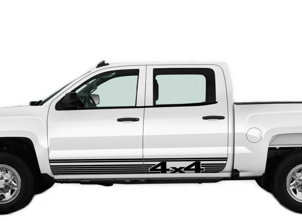 2 PCS Graphics Car Side Sticker Stripe For Silverado Amarok Tacoma Vinyl Decals