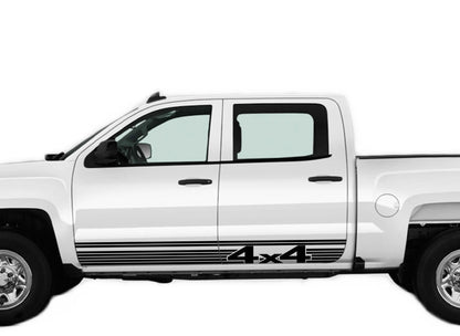 2 PCS Graphics Car Side Sticker Stripe For Silverado Amarok Tacoma Vinyl Decals