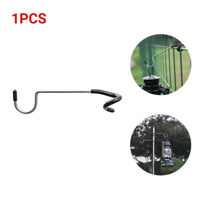 Stainless Steel Light Stand Holder Hooks Portable Tent Pole Lamp Hanger Hunting