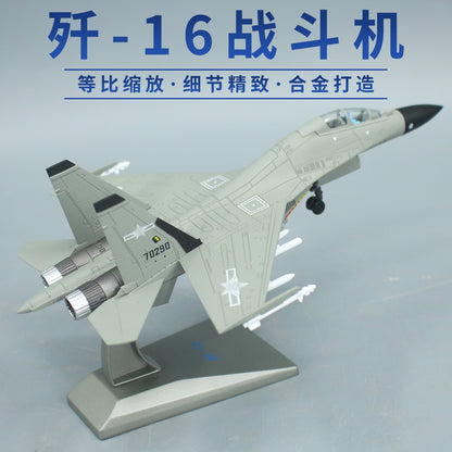 1:100 22CM J-16 Fighter Plane Airplane Zhuhai Air Show Diecast Military Model