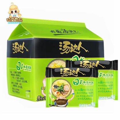 5PCs Tongyi Chinese Food Snack Instant Noodles 统一方便面 汤达人 豚骨面五连包 different flavor