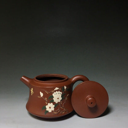 Chinese Yixing Zisha Clay Handmade Exquisite Teapot （喜上眉梢 底款：陈菊芳）