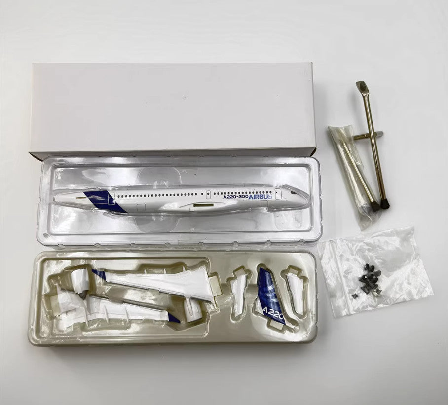 1:200 Hogan AIRBUS A220-300 Passenger Plane Airplane ABS Plastic Aircraft Model
