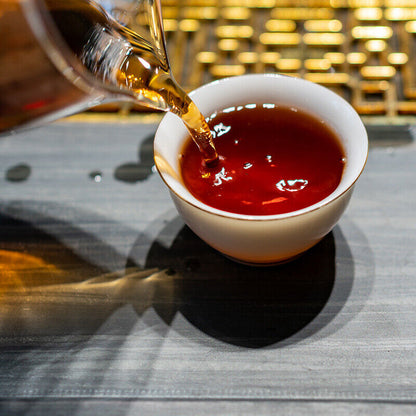357g Lao Ban Zhang Ripe Puerh Tea Yunnan Ancient Tree Aged Ripe Puerh Tea