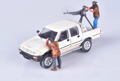 1:72 Armed Pickup + Vehicle mounted machine gun Model Collection