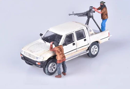 1:72 Armed Pickup + Vehicle mounted machine gun Model Collection