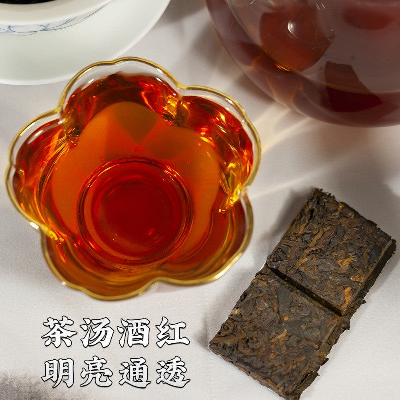 60g Authentic Yunnan Menghai 2024 Mellow Aroma Ripe Pu'er Tea Small Tea Bricks