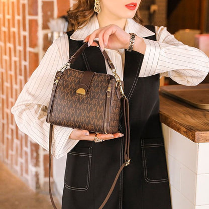 Short Handle Shoulder Bag Crossbody Interior Pocket Messenger Handbag 21*18*11CM
