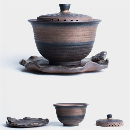 Gaiwan Tea Luxury Puer Tea Maker Gaiwan Cup Saucer Kung Fu Tea Set for Black Tea