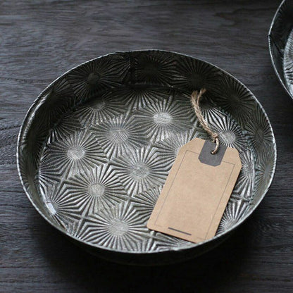 Starlight Series Retro Bread Tray Metal Antique Decorative Display Baking Plates