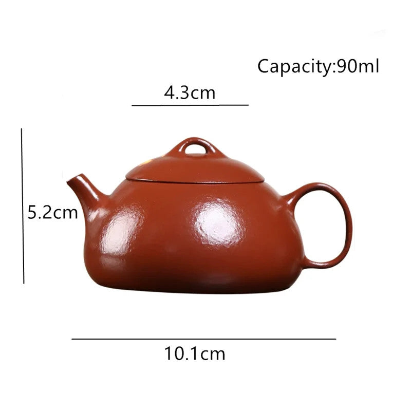 Chinese Yixing Zisha Tea Pot Small Capacity Handmade Kettle Tea Set 90ml
