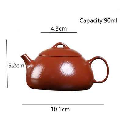 Chinese Yixing Zisha Tea Pot Small Capacity Handmade Kettle Tea Set 90ml