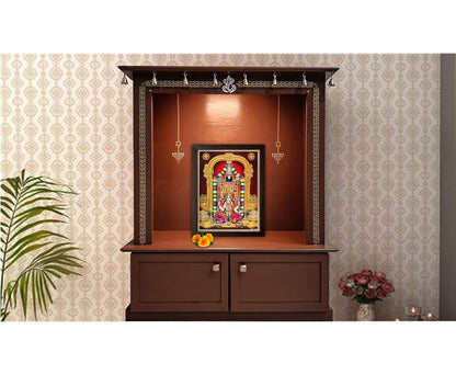 Lord Tirupati Balaji Painting HD Printed Religious Picture Wooden Frame