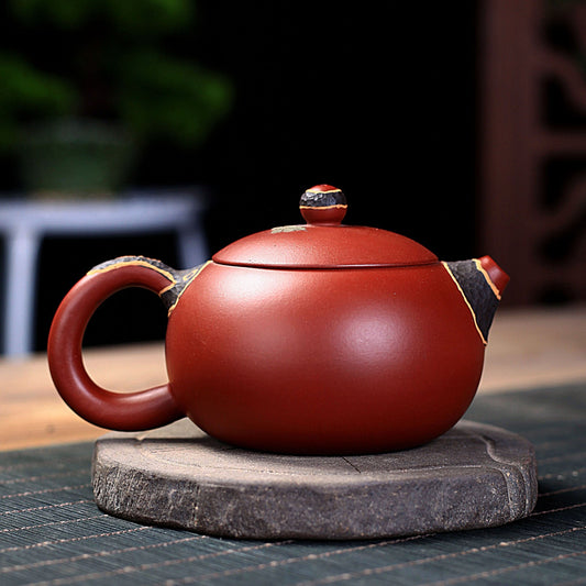 Yixing Zisha Teapot 240cc Pure Handmade Dahongpao Single Kung Fu Tea Set