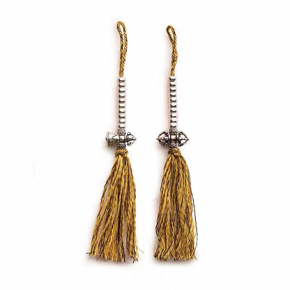 Tibetan Tassel Counter Vajra Bell Pestle Bead Accessory Meditation Charm