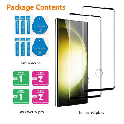 Leather Belt Loop Clip Case Cover /Tempered Glass For Galaxy S23 Ultra/S23+ 5G