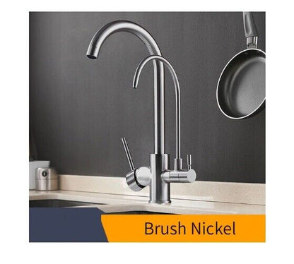 Kitchen Faucets Water Filter Taps Dual Handle Deck Mounted Three Ways Sink Mixer