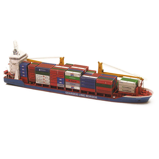 1/400 Polish Gdansk Cargo Ship Model Handmade DIY Paper Model Ornament Display