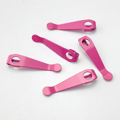 1PC. Titanium Alloy Pink Pocket Clip for Spyderco Paramilitary 2