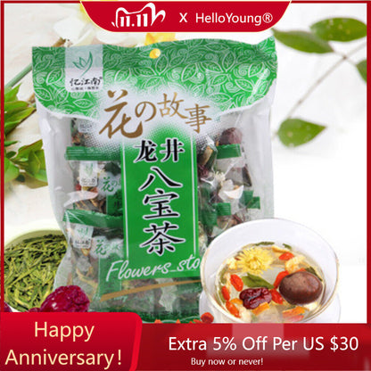 Eight Treasure Tea Red Date Longan Long Jing Tea Ba Bao Cha Chinese Herbs120g-