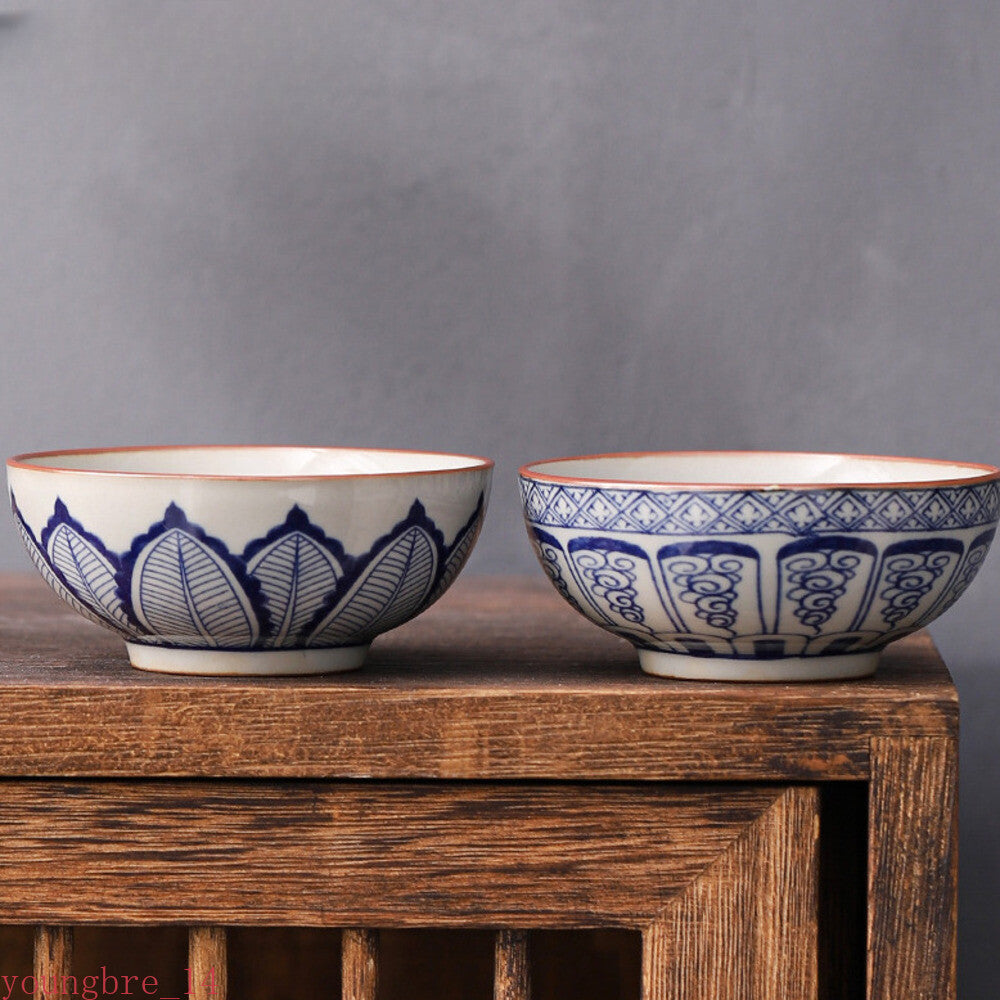 Blue and White Porcelain Tea Cups Retro Fish Dargon Master Cup Puer Tea Bowl