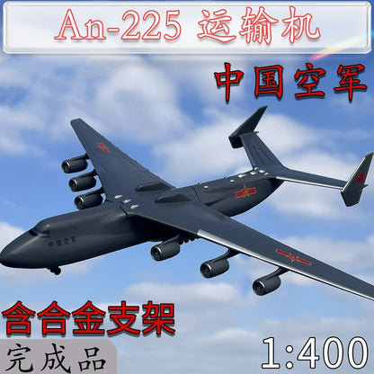 1:400 UNISTAR PLAAF Antonov An-225 Fighter Diecast Military Aircraft Plane Model