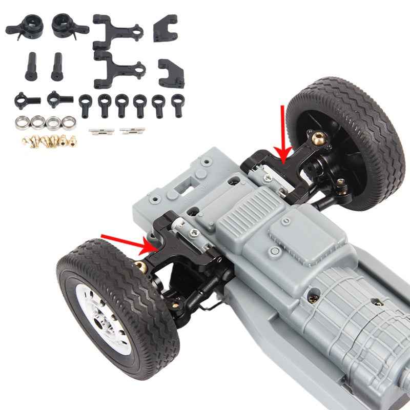 Alloy Upgrade Upper Lower Swing Arm Steering Cup Kit for WPL D12 D42 1/10 RC Car