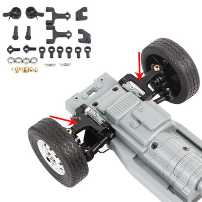 Alloy Upgrade Upper Lower Swing Arm Steering Cup Kit for WPL D12 D42 1/10 RC Car