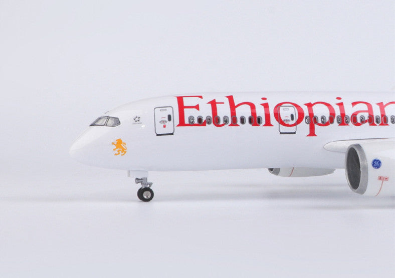 1:130 43CM Ethiopian BOEING 787 Airplane Landing Gear Resin Aircraft Plane Model