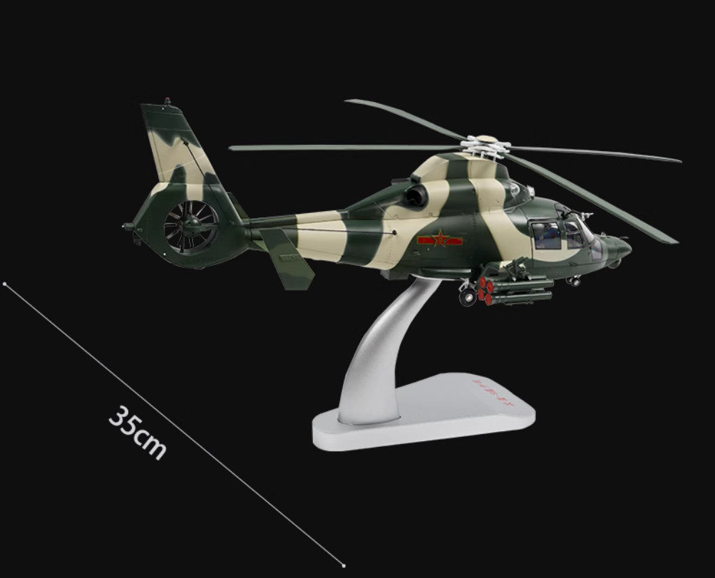 1:32 36CM China Z-9 Armed Helicopter Plane Airplane Diecast Aircraft Model