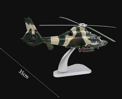 1:32 36CM China Z-9 Armed Helicopter Plane Airplane Diecast Aircraft Model
