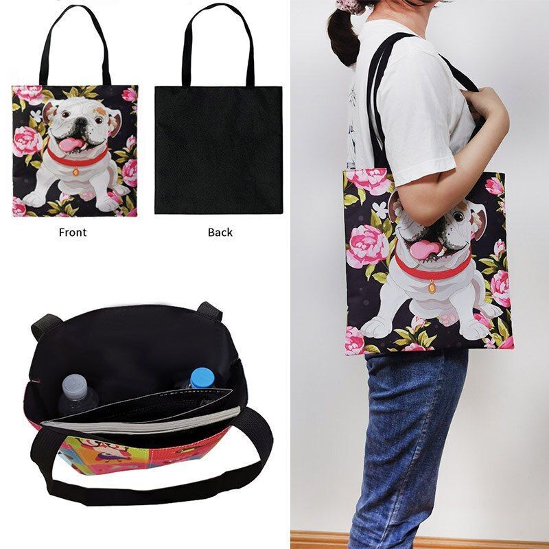 Handbag Casual Tote Bag Shoulder Purse Travelling Storage Pouch Polyester Print