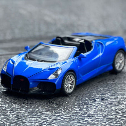 1:32 Bugatti W16 Mistral Diecast Model Car Toy Vehicle Racing Car Collection