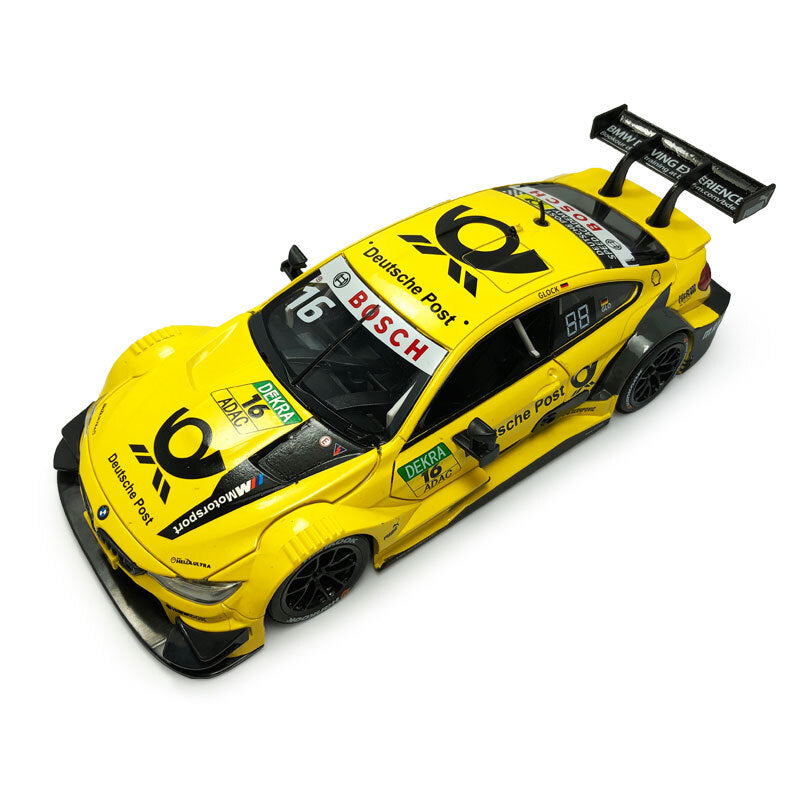 1/24 BMW M4 DTM Model Car Diecast Toy Vehicle Toys for Boys Kids Gifts Yellow