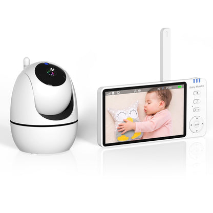 5 Inch HD Digital Wall Mountable Video Audio Baby Monitor 3500mAh 1280*720P