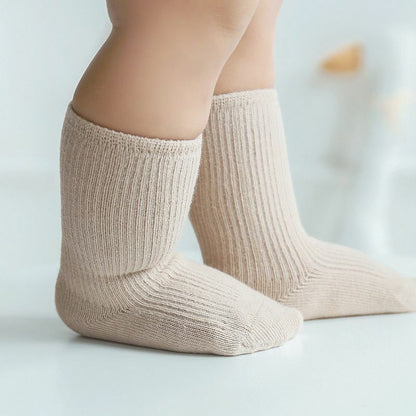 Socks 3 Pairs Baby Girl Boy Toddler Cotton Clothes Accessories Pure Color Combed