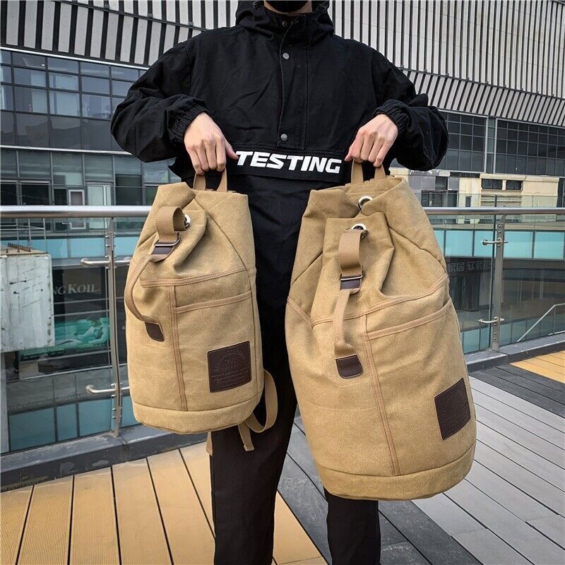 Men's Bag Sports Bag Canvas Backpacks School Bag Hiking Travel Backpacks