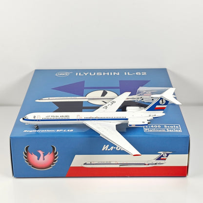 1:400 Phoenix LOT Ilyushin IL-62 SP-LAB Airplane Diecast Aircraft Plane Model