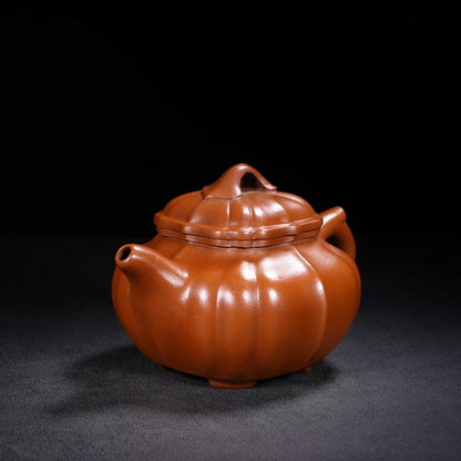 Chinese Yixing Zisha Clay Handmade Exquisite Teapot （四方筋纹 底款：施小马）