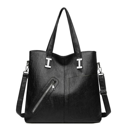 Luxury Handbags Letter Pu Leather Women Shoulder Bags Big Capacity Crossbody Bag